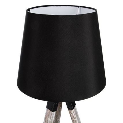 Atmosphera - Eπιτραπέζιο φωτιστικό RUNO 1xE27/25W/230V ξύλο/μαύρο