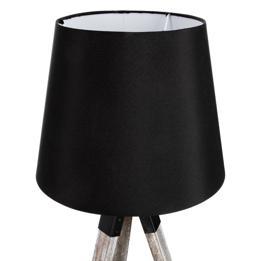 Atmosphera - Eπιτραπέζιο φωτιστικό RUNO 1xE27/25W/230V ξύλο/μαύρο