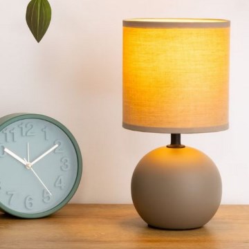 Atmosphera - Eπιτραπέζιο φωτιστικό TIMÉO 1xE14/60W/230V taupe/κρεμ