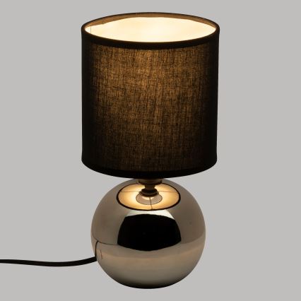 Atmosphera - Eπιτραπέζιο φωτιστικό TIMÉO 1xE14/60W/230V γυαλιστερό χρώμιο/μαύρο
