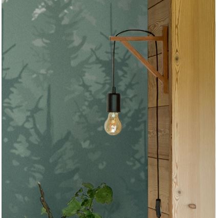Atmosphera - Φωτιστικό τοίχου WILD 1xE27/25W/230V πεύκο
