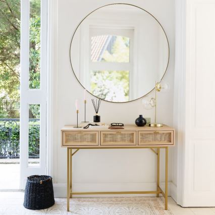 Atmosphera - Καθρέφτης τοίχου ALICE διάμετρος 110 cm χρυσό