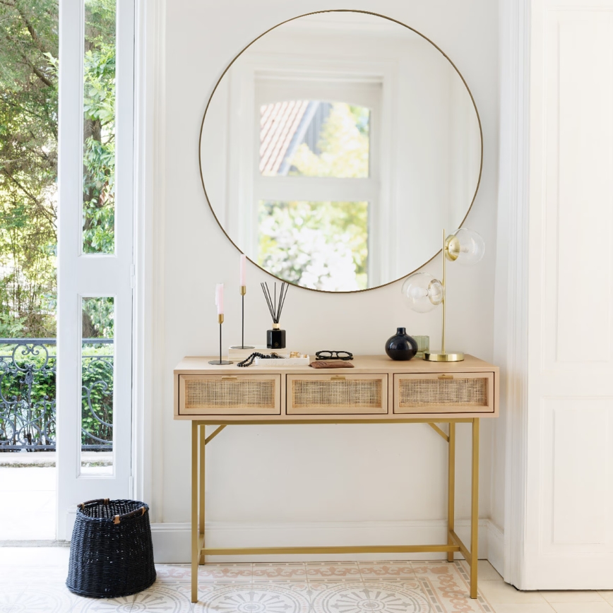 Atmosphera - Καθρέφτης τοίχου ALICE διάμετρος 110 cm χρυσό