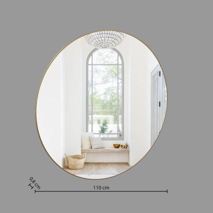 Atmosphera - Καθρέφτης τοίχου ALICE διάμετρος 110 cm χρυσό