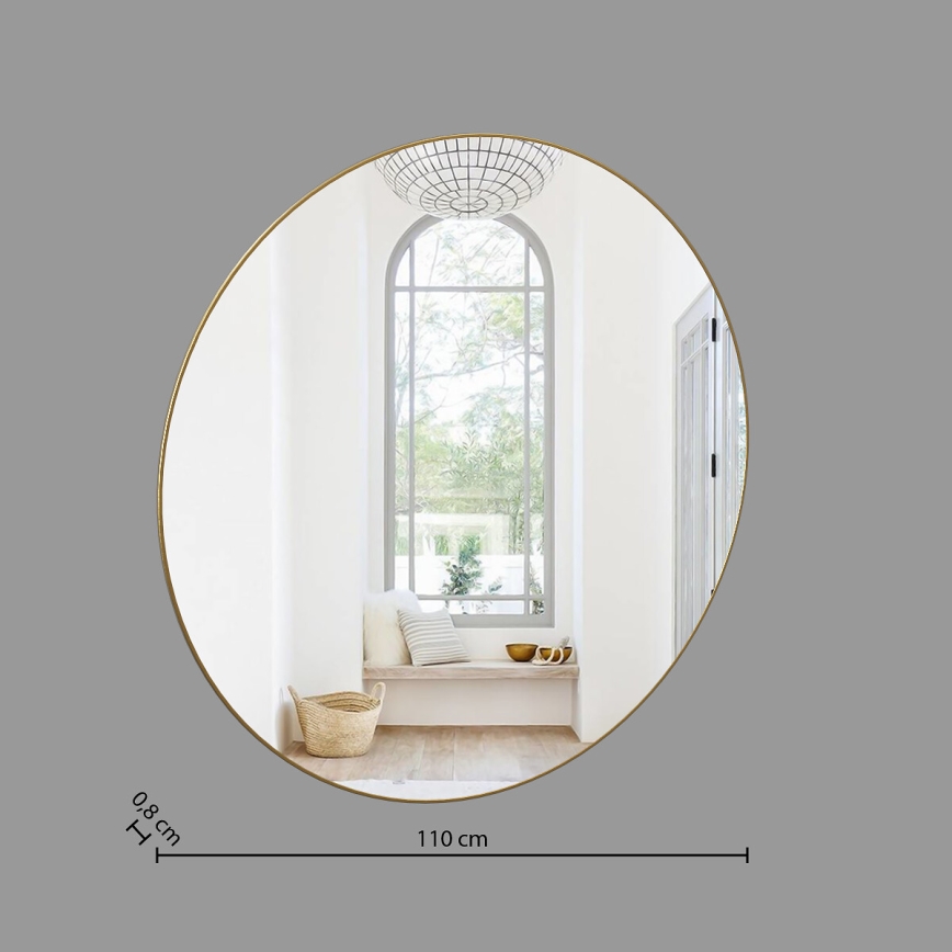 Atmosphera - Καθρέφτης τοίχου ALICE διάμετρος 110 cm χρυσό