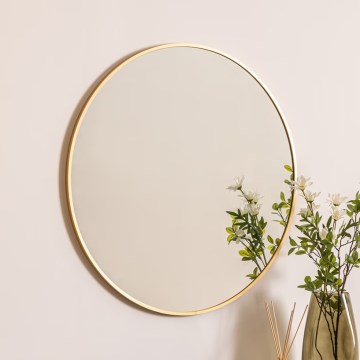 Atmosphera - Καθρέφτης τοίχου ALICE διάμετρος 70 cm χρυσό