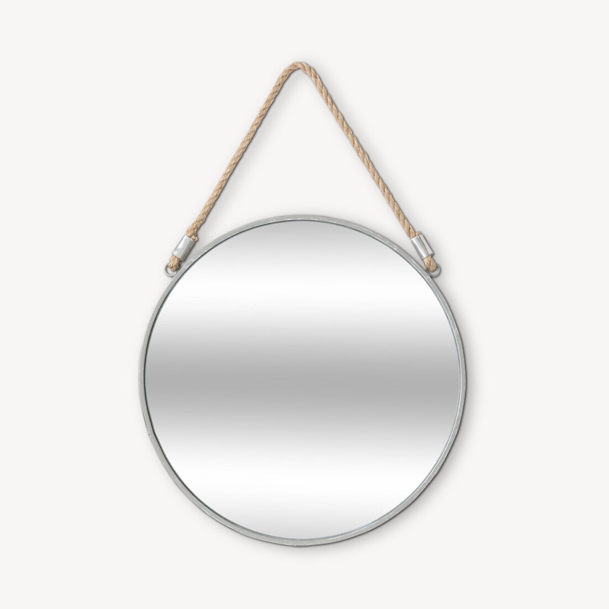 Atmosphera - Καθρέφτης τοίχου EDEN διάμετρος 38 cm ασημί