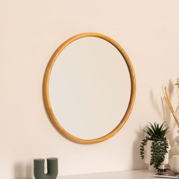 Atmosphera - Καθρέφτης τοίχου KIM διάμετρος 55 cm Καουτσουκόδεντρο