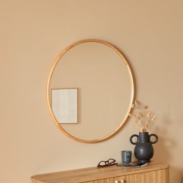 Atmosphera - Καθρέφτης τοίχου KIM διάμετρος 75 cm Καουτσουκόδεντρο