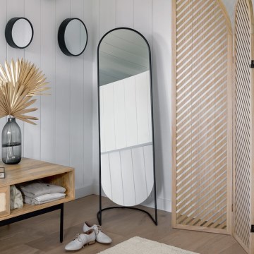 Atmosphera - Καθρέφτης δαπέδου JEF 136x39,5 εκ. μαύρος