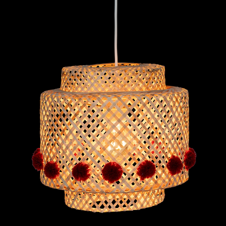 Atmosphera - Κρεμαστό φωτιστικό με καλώδιο LIBY 1xE27/25W/230V μπαμπού