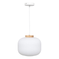 Atmosphera - Κρεμαστό φωτιστικό με καλώδιο TRAVIS 1xE27/25W/230V, από πεύκο