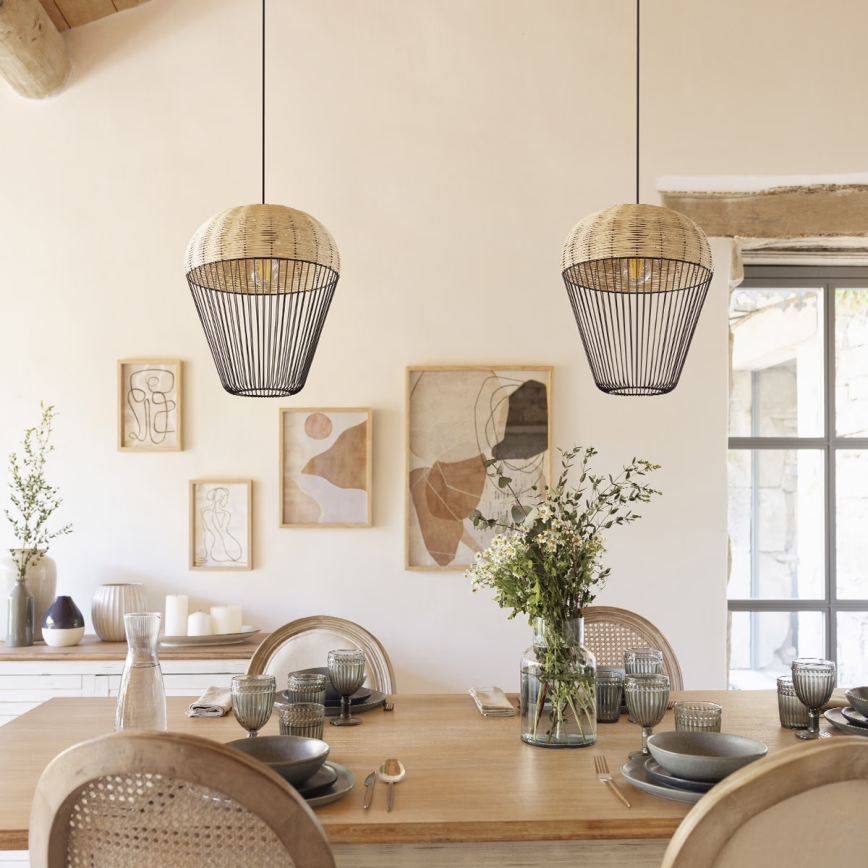 Atmosphera - Κρεμαστό φωτιστικό οροφής ANEA 1xE27/40W/230V rattan