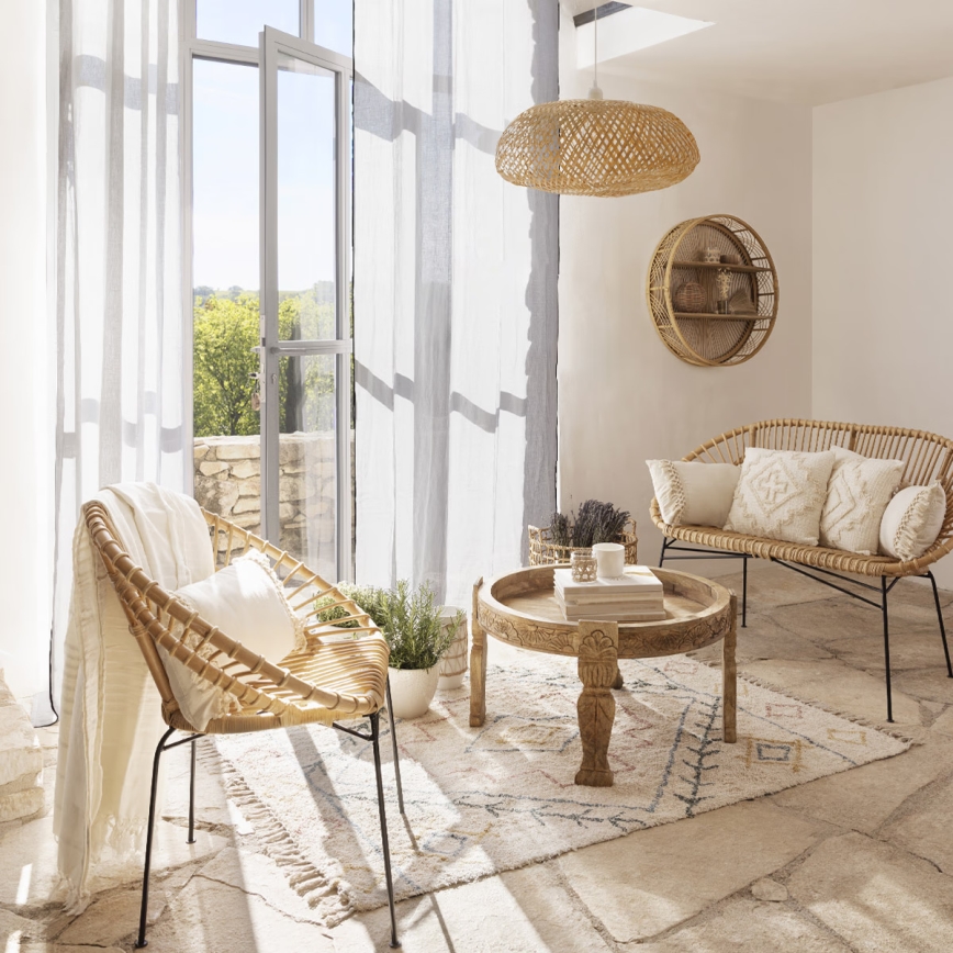 Atmosphera - Κρεμαστό φωτιστικό οροφής BEDDY 1xE27/40W/230V μπαμπού