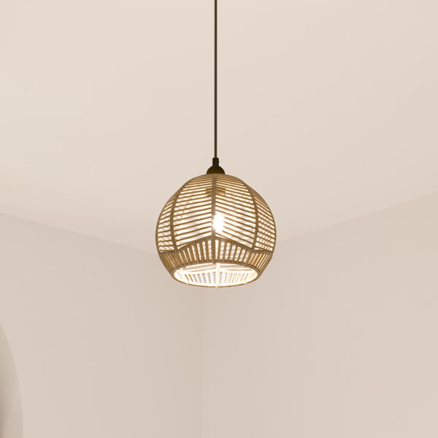 Atmosphera - Κρεμαστό φωτιστικό οροφής CAREN 1xE27/40W/230V γιούτα