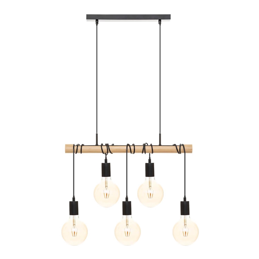 Atmosphera - Κρεμαστό φωτιστικό οροφής JAKE 5xE27/40W/230V πεύκο