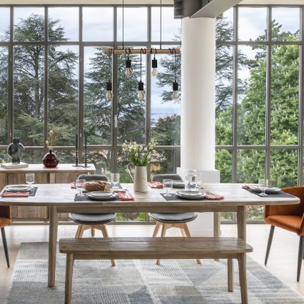 Atmosphera - Κρεμαστό φωτιστικό οροφής JAKE 5xE27/40W/230V πεύκο