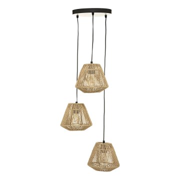 Atmosphera - Κρεμαστό φωτιστικό οροφής JILY 3xE27/40W/230V γιούτα