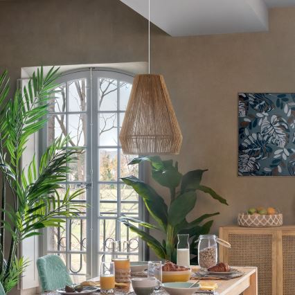 Atmosphera - Κρεμαστό φωτιστικό οροφής PALM 1xE27/40W/230V γιούτα