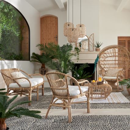 Atmosphera - Κρεμαστό φωτιστικό οροφής RAAHE 1xE27/40W/230V γιούτα