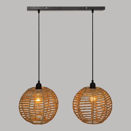 Atmosphera - Κρεμαστό φωτιστικό οροφής RANA 2xE27/40W/230V rattan