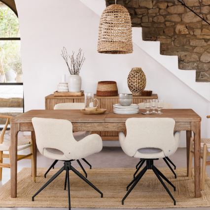 Atmosphera - Κρεμαστό φωτιστικό οροφής SAND 1xE27/40W/230V rattan/water hyacinth