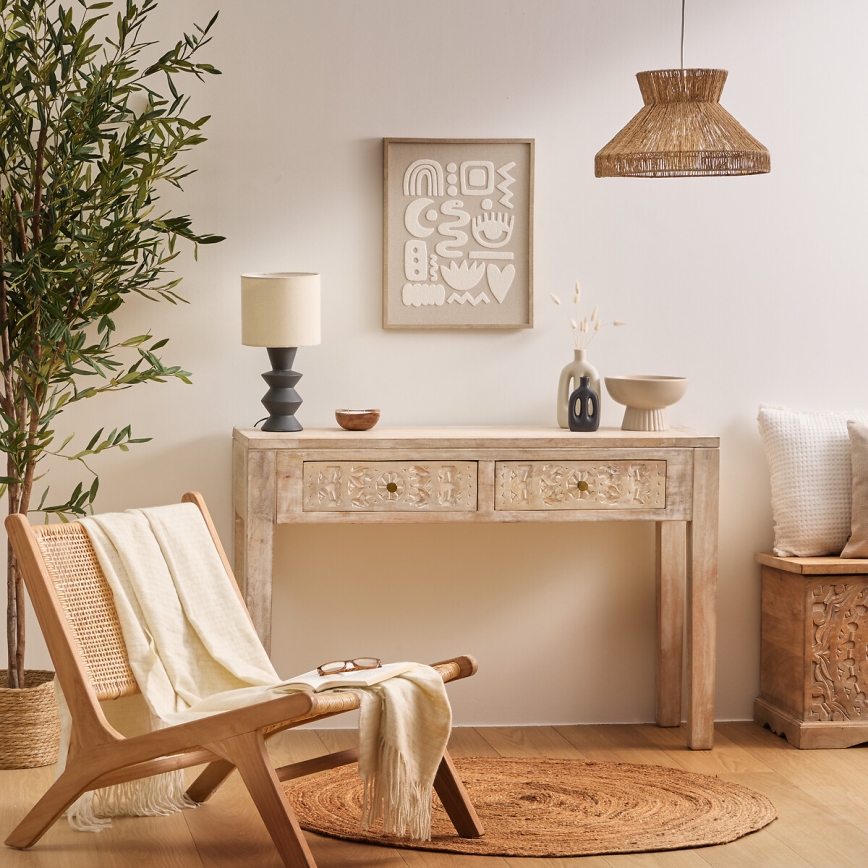 Atmosphera - Κρεμαστό φωτιστικό οροφής ZELIA 1xE27/40W/230V γιούτα