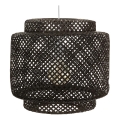 Atmosphera - Κρεμαστό φωτιστικό οροφής LIBY 1xE27/40W/230V μπαμπού/μαύρο