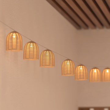 Atmosphera - LED ηλιακή διακοσμητική γιρλάντα AIA 10xLED 3,35m IP44 ζεστό λευκό 1500 mAh