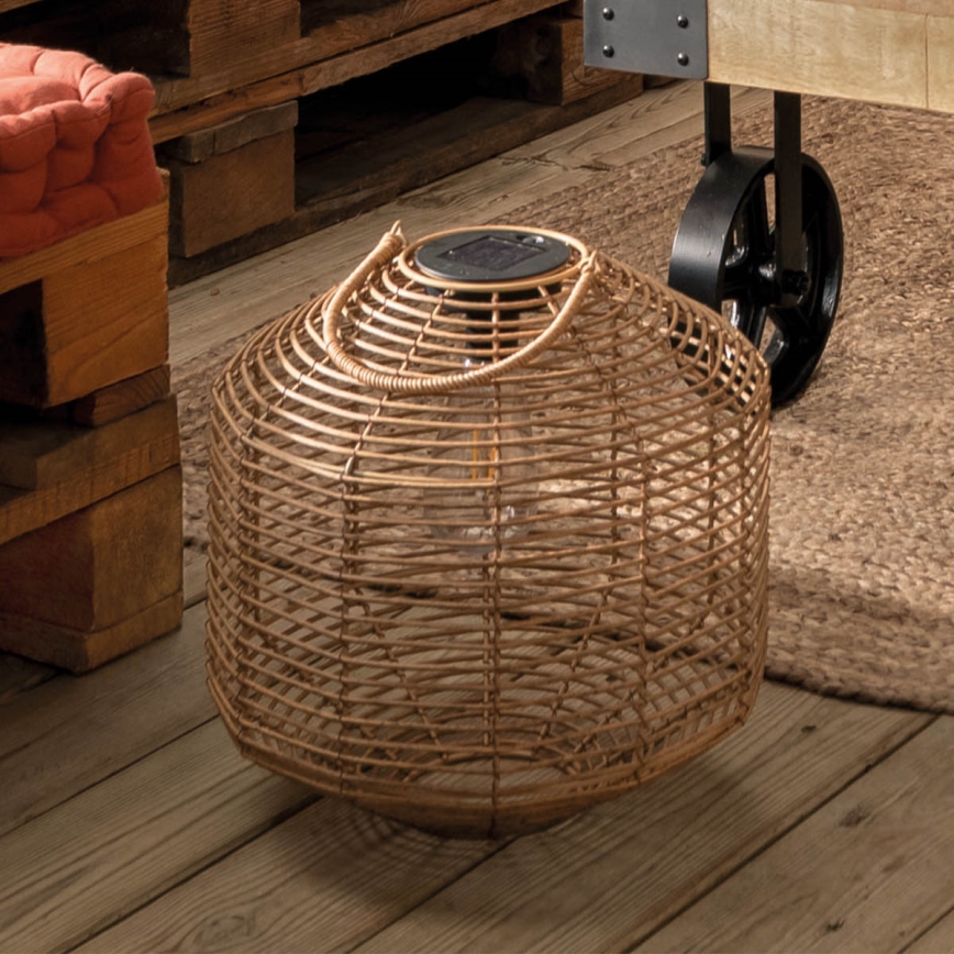 Atmosphera - Ηλιακό φωτιστικό LED CUBA LED/1,2V 800 mAh IP44 από ρατάν