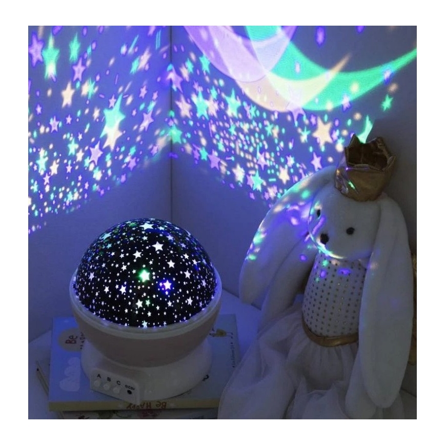 Atmosphera - LED παιδικός προβολέας 3xAA ροζ