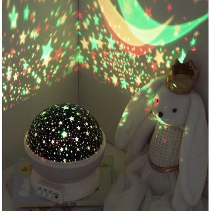 Atmosphera - LED παιδικός προβολέας 3xAA ροζ