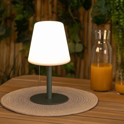 Atmosphera - LED RGBW Επαναφορτιζόμενο Εξωτερικού χώρου Επιτραπέζιο φωτιστικό ZACK LED/3,7V 1200 mAh IP44 πράσινο