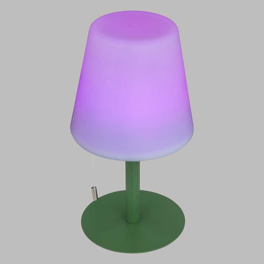 Atmosphera - LED RGBW Επαναφορτιζόμενο Εξωτερικού χώρου Επιτραπέζιο φωτιστικό ZACK LED/3,7V 1200 mAh IP44 πράσινο