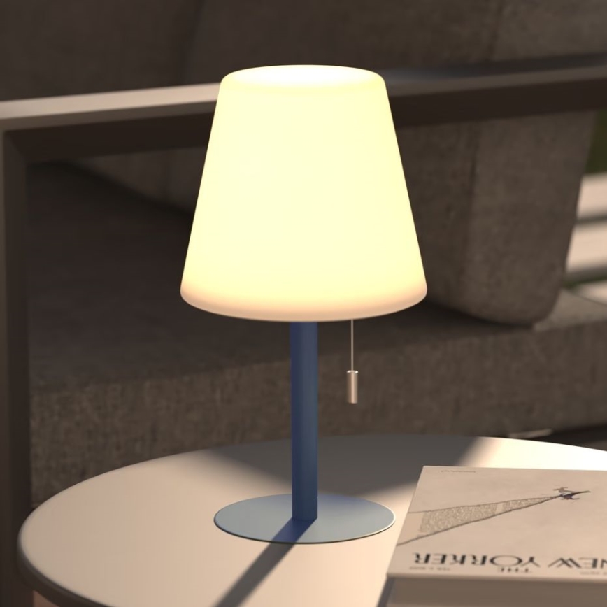 Atmosphera - LED RGBW Επαναφορτιζόμενο Εξωτερικού χώρου Επιτραπέζιο φωτιστικό ZACK LED/3,7V 1200 mAh IP44 τιρκουάζ