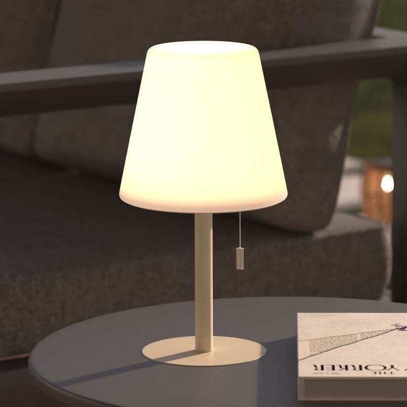 Atmosphera - LED RGBW Επαναφορτιζόμενο Εξωτερικού χώρου Επιτραπέζιο φωτιστικό ZACK LED/3,7V 1200 mAh IP44 μπεζ