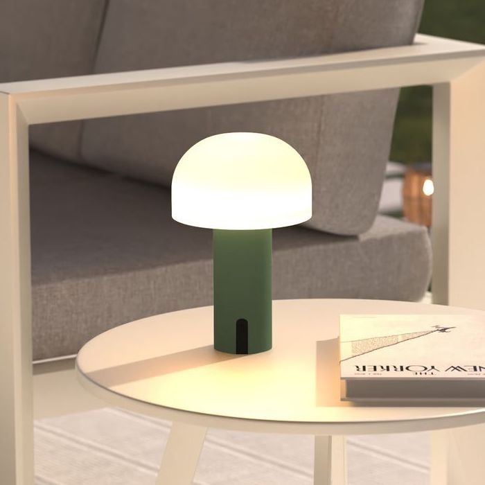 Atmosphera - LED Επαναφορτιζόμενο Εξωτερικού χώρου αφής Επιτραπέζιο φωτιστικό JANY LED/3,7V 22 cm 2200 mAh IP44 πράσινο
