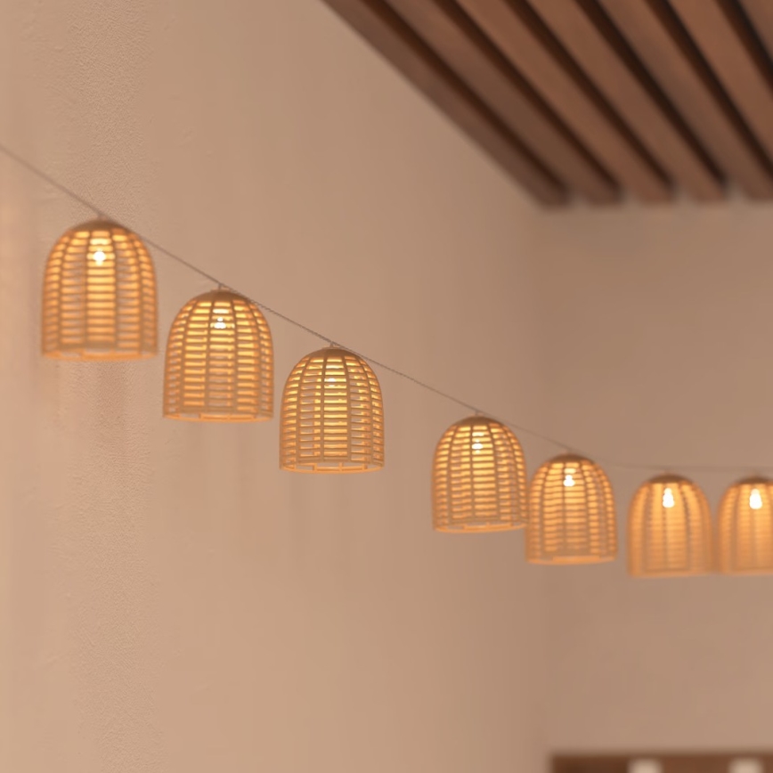 Atmosphera - Ηλιακή διακοσμητική αλυσίδα LED AIA 10xLED 3,35μ IP44 ζεστό λευκό 1500 mAh