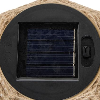 Atmosphera - Ηλιακό φανάρι LED GINA LED/1,2V 800 mAh IP44 γιούτα