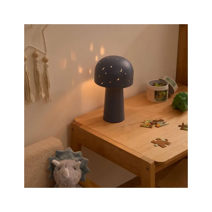 Atmosphera - Παιδικό επιτραπέζιο φωτιστικό STARRY MUSHROOM 1xE14/25W/230V μπλε