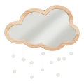 Atmosphera - Παιδικός επιτοίχιος καθρέφτης CLOUD 40x36 cm από ξύλο καουτσούκ