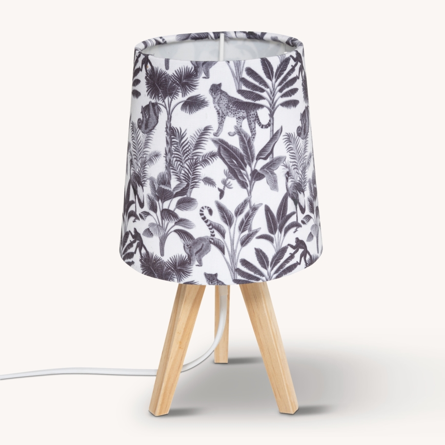 Atmosphera - Επιτραπέζιο φωτιστικό JUNGLE 1xE14/25W/230V πεύκο