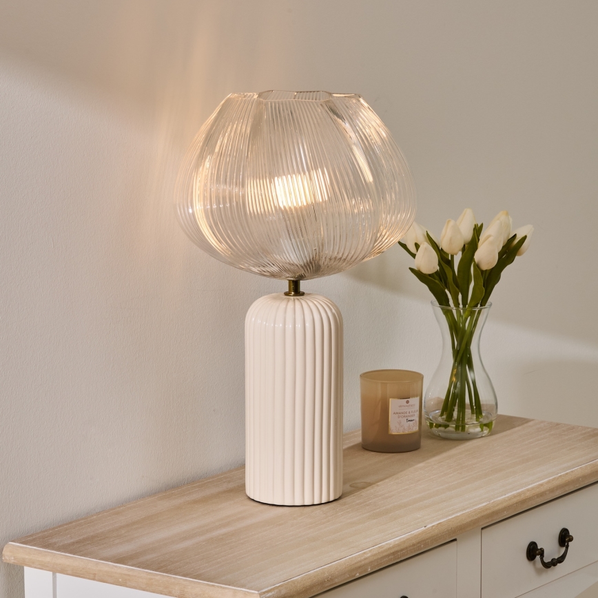 Atmosphera - Επιτραπέζιο φωτιστικό PHYLAS 1xE14/40W/230V μπεζ