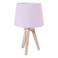 Atmosphera - Επιτραπέζιο φωτιστικό TRIPOD 1xE14/40W/230V πεύκο/ροζ