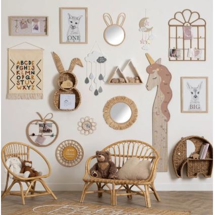 Atmosphera - Επιτοίχιος παιδικός καθρέφτης RABBIT 37x24 εκ. από μπαμπού