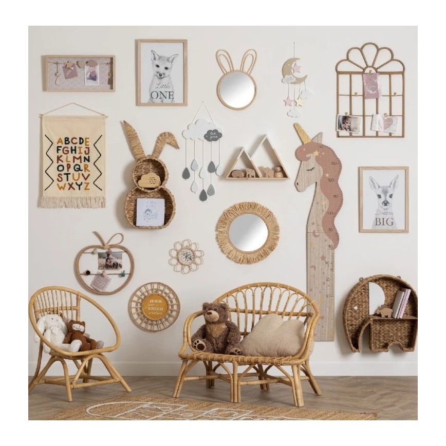Atmosphera - Επιτοίχιος παιδικός καθρέφτης RABBIT 37x24 εκ. από μπαμπού