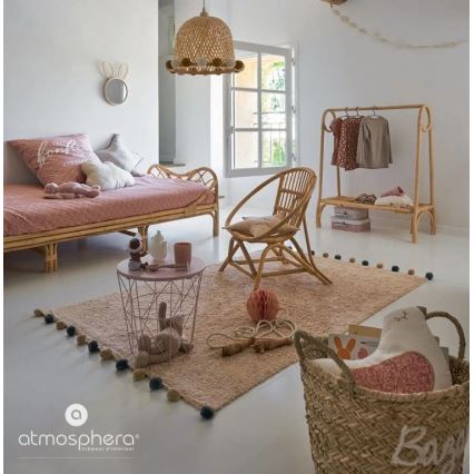 Atmosphera - Επιτοίχιος παιδικός καθρέφτης RABBIT 37x24 εκ. από μπαμπού