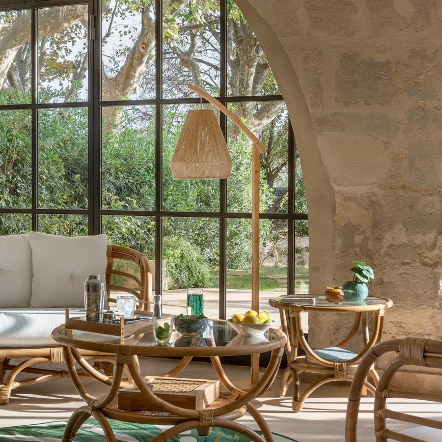 Atmosphera - Επιδαπέδιο φωτιστικό PALM 1xE27/60W/230V μπαμπού/κάνναβη