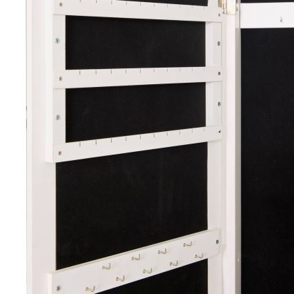 Atmosphera - Επιδαπέδιος καθρέφτης με θήκη για κοσμήματα LEXY 158x38 cm λευκός