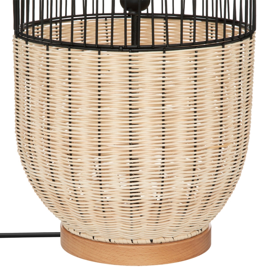 Atmosphera - Επιδαπέδιο φωτιστικό ANEA 1xE27/40W/230V rattan/οξιά